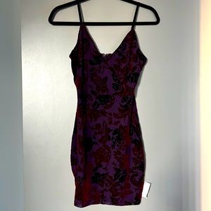 Beautiful Lace and Velvet Burgundy Dress Size Small